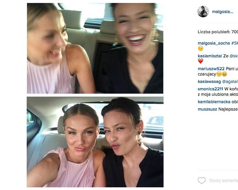 Małgorzata Socha i Magdalena Różczka na imprezie Skody