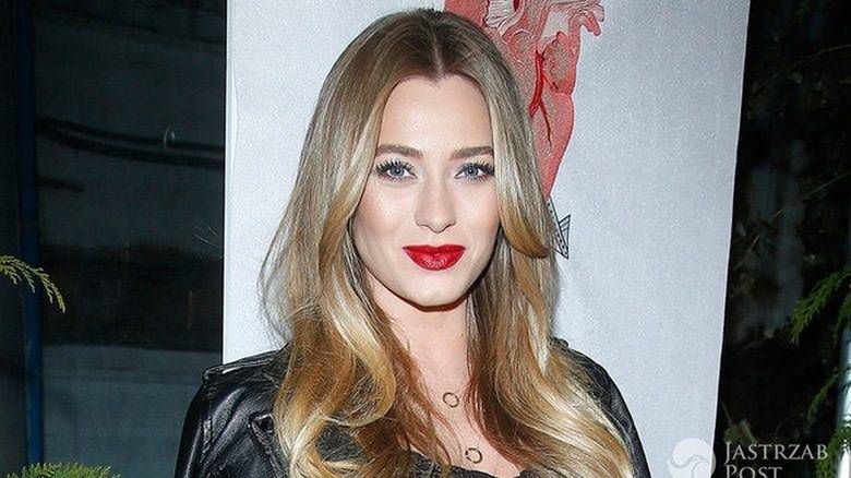 Marcelina Zawadzka na wernisażu Łukasza Jemioła