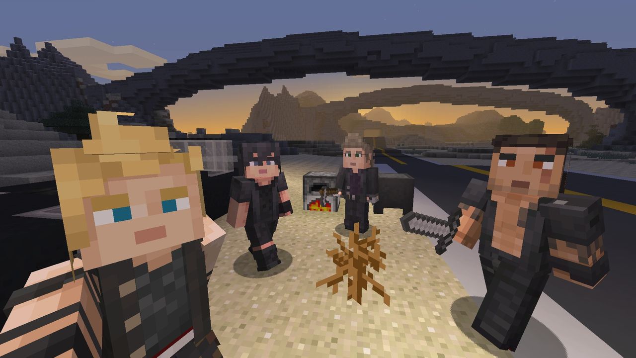 Final Fantasy XV wyciosane w Minecrafcie