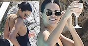 Rozebrana Kendall Jenner oblewa się szampanem w Cannes! Błogi relaks w luksusowym basenie!