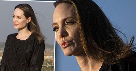 Wychudzona Angelina Jolie na konferencji. W czarnej stylizacji wyglądała jak cień samej siebie