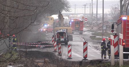 Koparka uszkodziła gazociąg