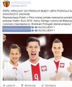 Na Facebooku grasuje nowy groźny wirus. Namawiając do głosowania ws powtórzenia meczu z Portugalią, kradnie dane