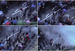 Zatrzymania po "czarnym proteście" w Poznaniu. Nagranie pokazuje początek zamieszek