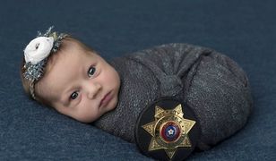 Policjant pomógł odebrać poród w samochodzie. Małżeństwo zrobiło wyjątkowe zdjęcia w podziękowaniu
