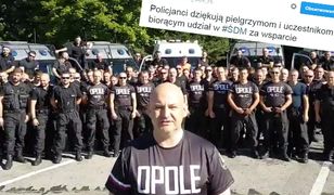 Policjanci z Opola w niesamowity dziękują pielgrzymom za uczestnictwo w Światowych Dniach Młodzieży [WIDEO]