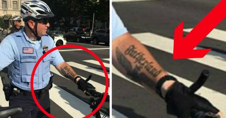 Policja tłumaczy się z nazistowskich tatuaży jednego z funkcjonariuszy