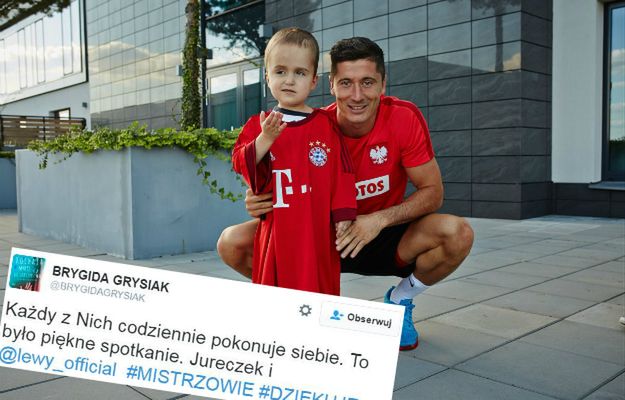 Wzruszające spotkanie. Robert Lewandowski spełnił marzenie pięcioletniego fana, który miał guza mózgu