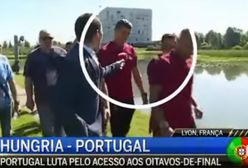 Na aukcję zostanie wystawiony mikrofon, który Cristiano Ronaldo wyrzucił do jeziora [WIDEO]