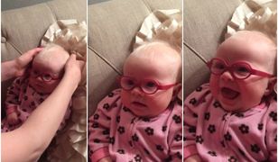 Niesamowita reakcja malej dziewczynki, która po raz pierwszy zobaczyła swoją mamę wyraźnie