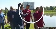 Na aukcję zostanie wystawiony mikrofon, który Cristiano Ronaldo wyrzucił do jeziora [WIDEO]
