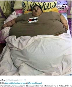 Waży PÓŁ TONY i w końcu trafiła do szpitala. Z pomocą ciężarówki i dźwigu