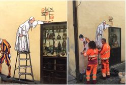 Usunięto wspaniały mural z papieżem Franciszkiem. Nawet duchowni protestowali, by go zostawić