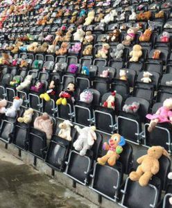 11 tysięcy misiów usiadło na trybunach stadionu w hołdzie dla zmarłej dziewczynki