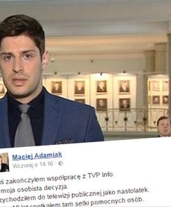 Po 10 latach Maciej Adamiak odchodzi z TVP. "Nie był w stanie wytrzymać tej propagandy"