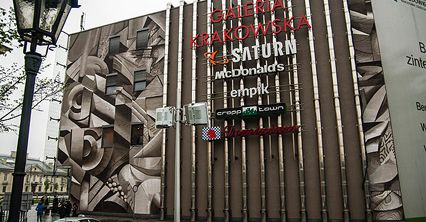 Mural na Galerii Krakowskiej