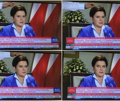 Zabawna wpadka podczas wywiadu z Beatą Szydło w TVP Info. Tajemnicza ręka poprawiła jej fryzurę