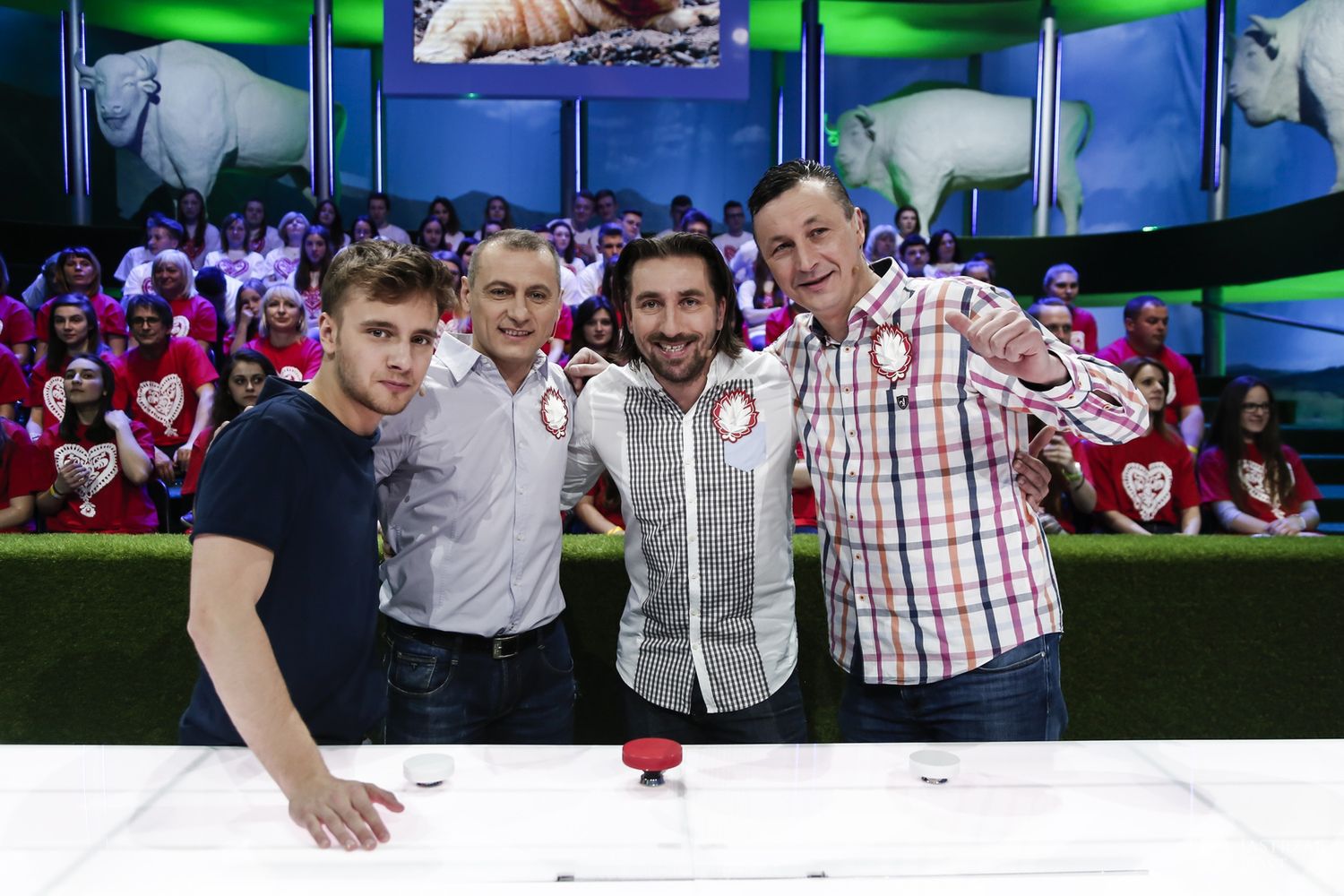 Maciej Musiał, Tomasz Iwan, Piotr Świerczewski, Tomasz Hajto w Kocham Cię Polsko