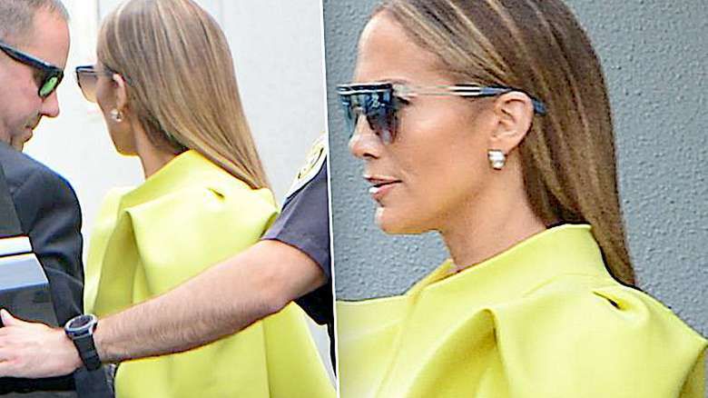 Jennifer Lopez kanarkowa stylizacja