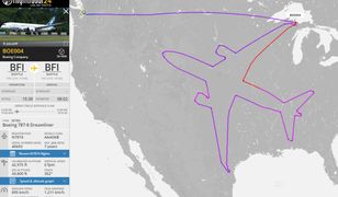 Niecodzienny test Boeinga. Piloci zabawili się w podniebnych artystów