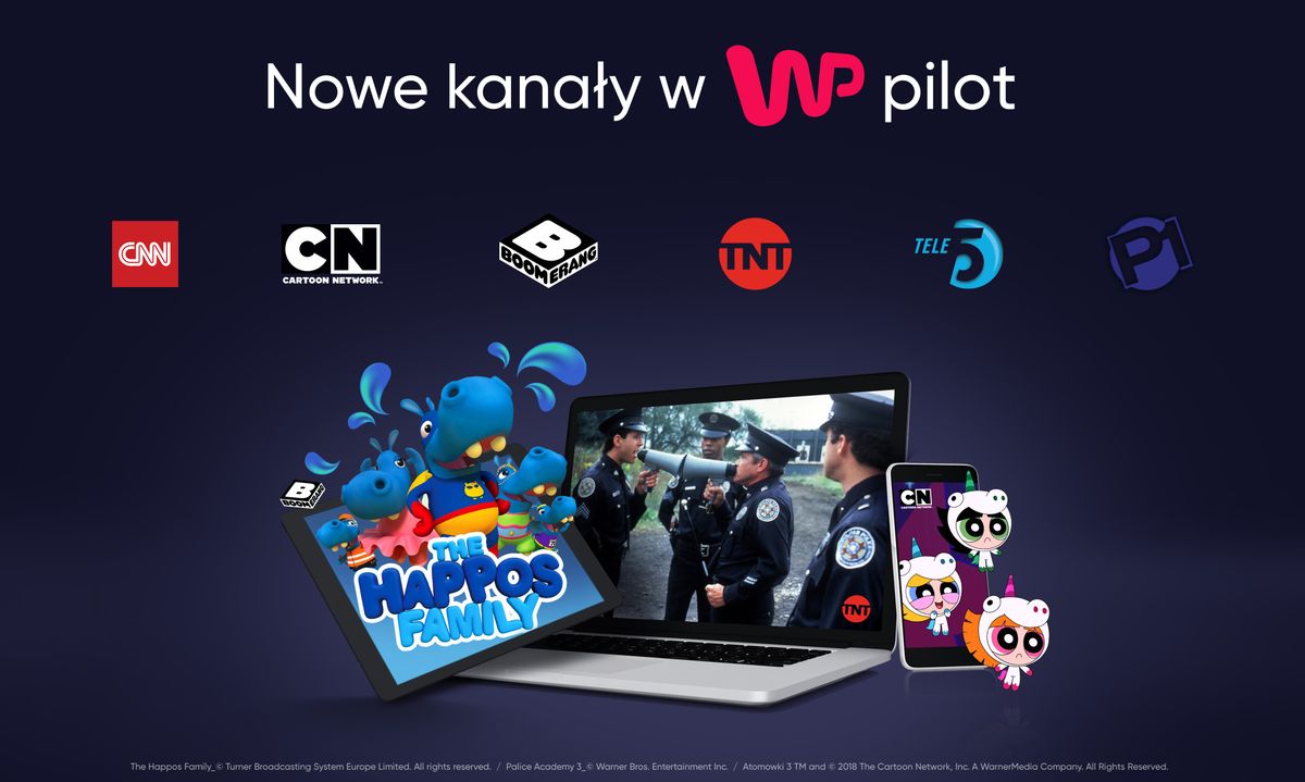 Nowe kanały w WP Pilot, wśród nich CNN i Cartoon Network