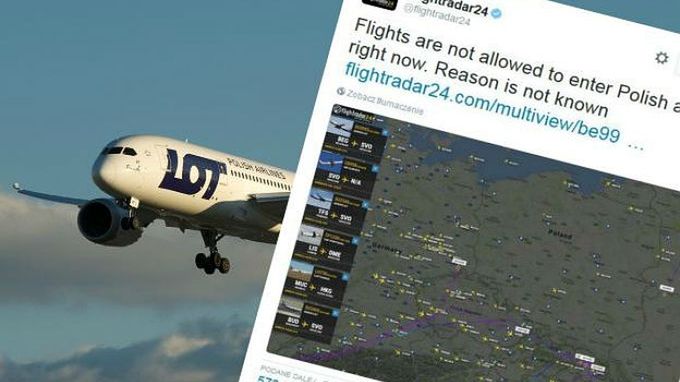 Zamknięcie przestrzeni powietrznej nad Polską wywołało falę spekulacji