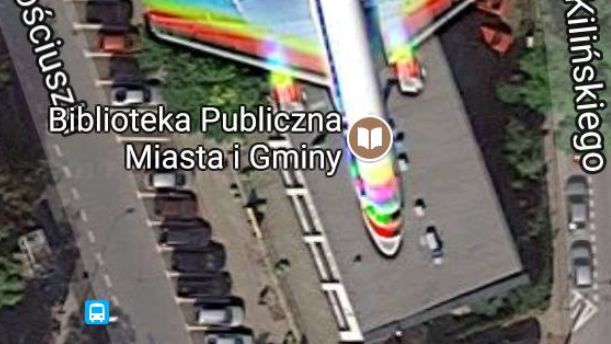 Zdjęcie samolotu LOT'u z Google Maps.