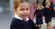 Księżniczka Charlotte ozdobiła swój plecak uroczą zawieszką. Bez niej nie wychodzi z domu