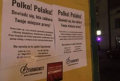 "Szturmowcy" protestują przeciwko pracownikom z Ukrainy. Rozwiesili plakaty