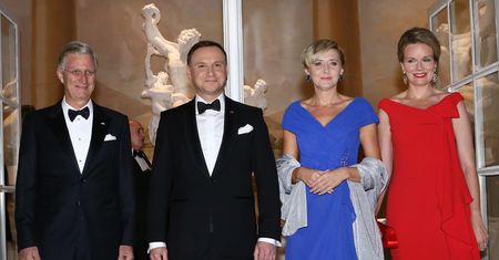 Agata Duda i królowa Matylda na balu