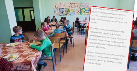 Pensja minimalna podnosi ceny na stołówkach. Rodzice dostali wiadomości o nowych stawkach