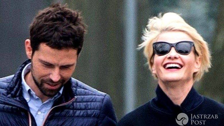 Małgorzata Kożuchowska z mężem Bartłomiejem Wróblewskim na spacerze