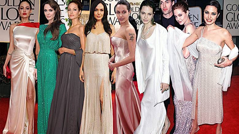 Angelina Jolie Złote Globy kreacje