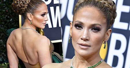Złote Globy 2020: Jennifer Lopez w najbardziej oryginalnej kreacji wieczoru. Jej kokarda przejdzie do historii