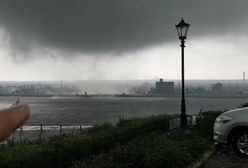 Potężna trąba powietrzna nad Płockiem. Ekspert: Wszystko przez mini-superkomórkę burzową