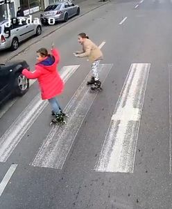 Płock. Kierowca mało nie potrącił dziewczynek na pasach. Policja go znalazła