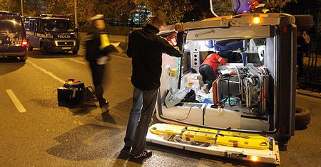 Wypadek karetki w Kielcach