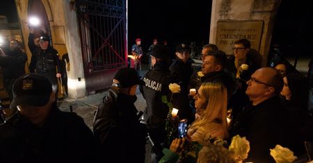 Zaprotestowali ws. ekshumacji. Zostali zatrzymani