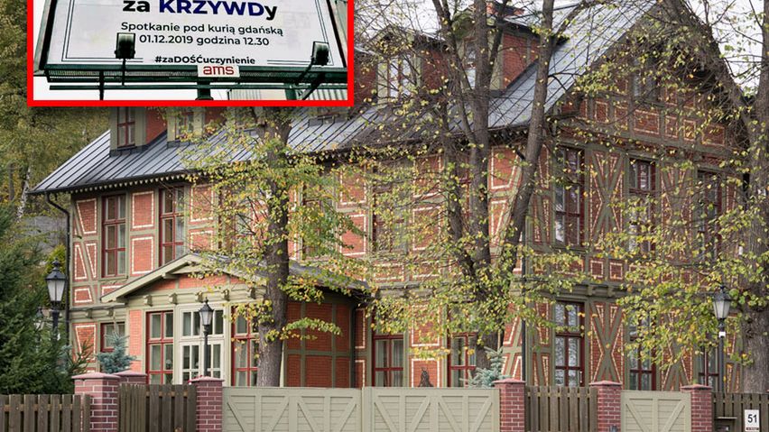 Billboard był postawiony niedaleko rezydencji abpa Sławoja Leszka Głodzia