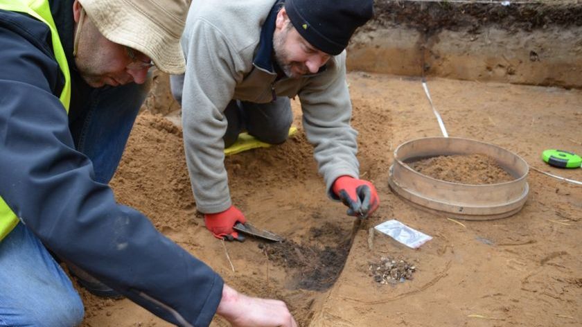 Archeolodzy z Muzeum Twierdzy Kostrzyn przy pracy
