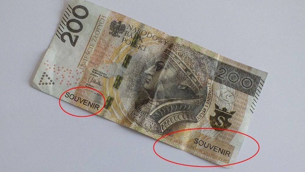 głogów banknoty prezentowe fałszywe