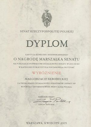 Dziennikarka WP wyróżniona