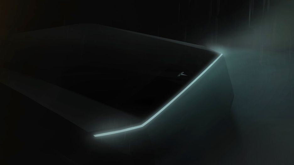 Teaser nowej Tesli pickup firmy Elona Muska.