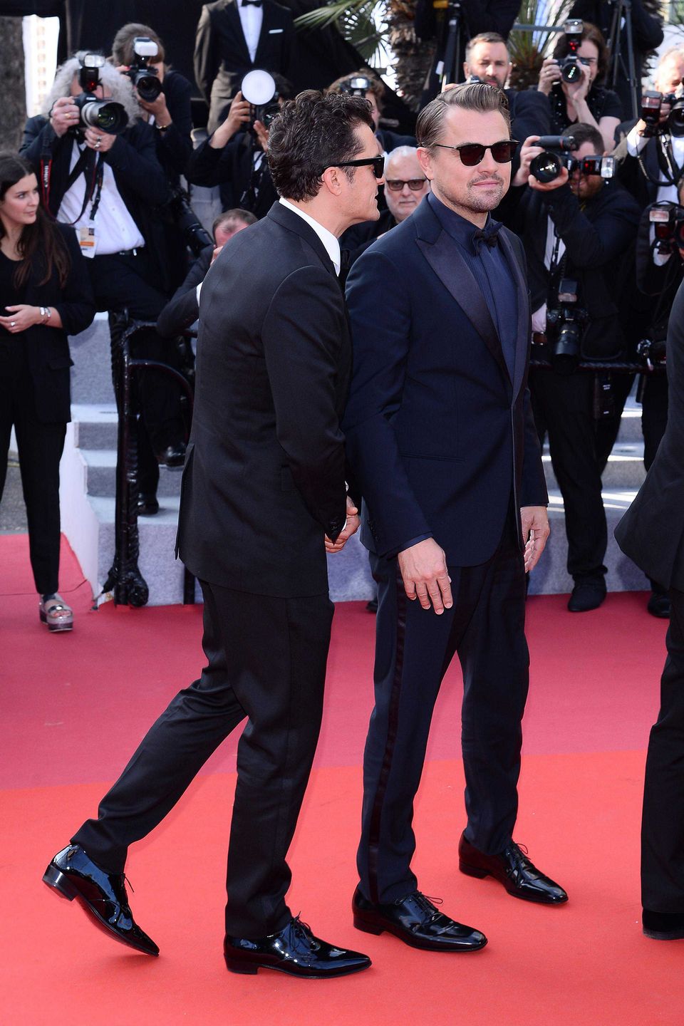 Leonardo Dicaprio i Orlando Bloom - premiera Il Traditore