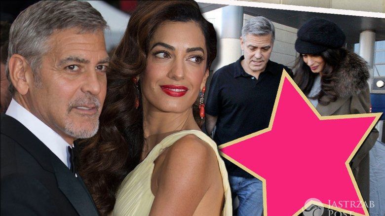 George i Amal Clooney w ciąży na lotnisku