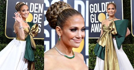 Złote Globy 2020: Jennifer Lopez przebrała się za zmysłową OZDOBĘ CHOINKOWĄ (FOTO)