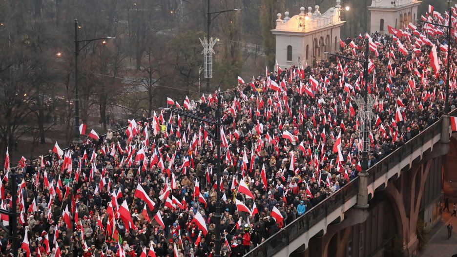 Marsz musiał na chwilę się zatrzymać
