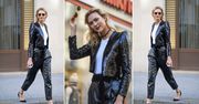 LOOK OF THE DAY: Karlie Kloss w cekinach Saint Laurent