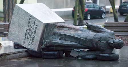 Sąd odrzuca wniosek prokuratury wobec niszczących pomnik prałata