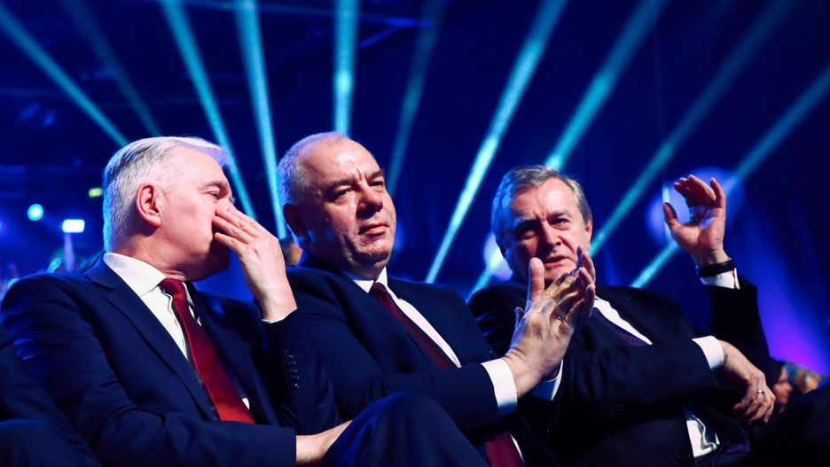 Od lewej: Jarosław Gowin, Jacek Sasin i Piotr Gliński